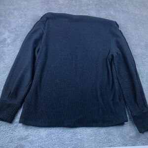 Black Ribbed Knit Sweater